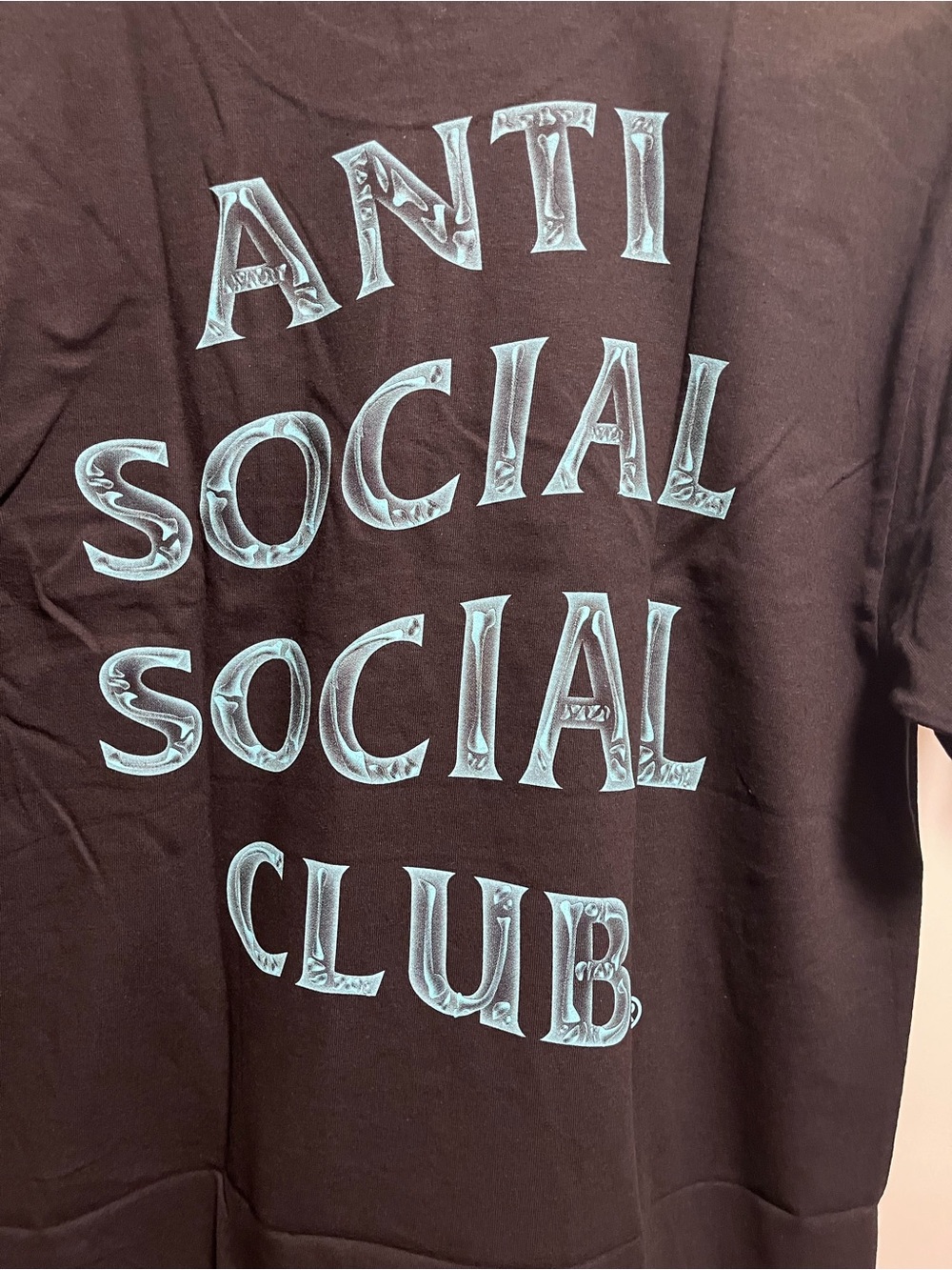 NWT Anti Social Social Club ASSC Water/Ice Font Graphic Tee Large Black - Picture 2 of 5